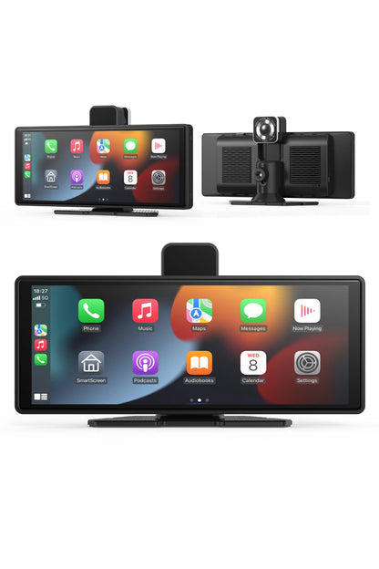Ekranlı Carplay Apple Android Uyumlu 10.2 inç 4K Görüntü Arka/Ön Görüş Kameralı Araç Ekranı